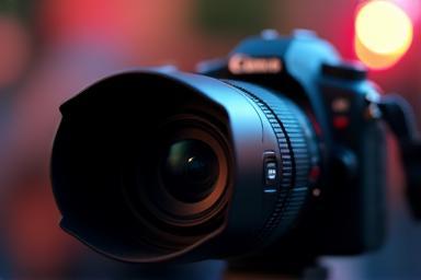 Camera capturing a photo.
